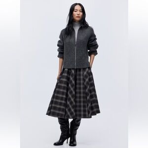 Slate Gray Knit Zip-Up Cardigan Sweater Jacket | Thick & Warm | L | NWT | H&M